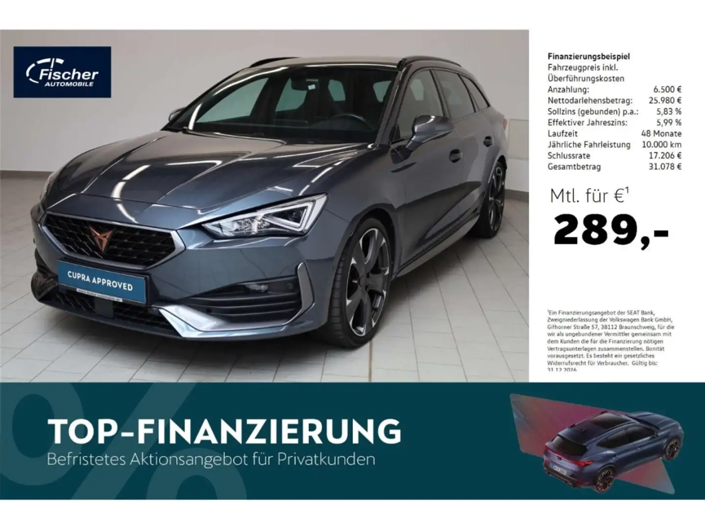 CUPRA Leon Sportstourer 2.0 TSI 4Drive VZ Grau - 1