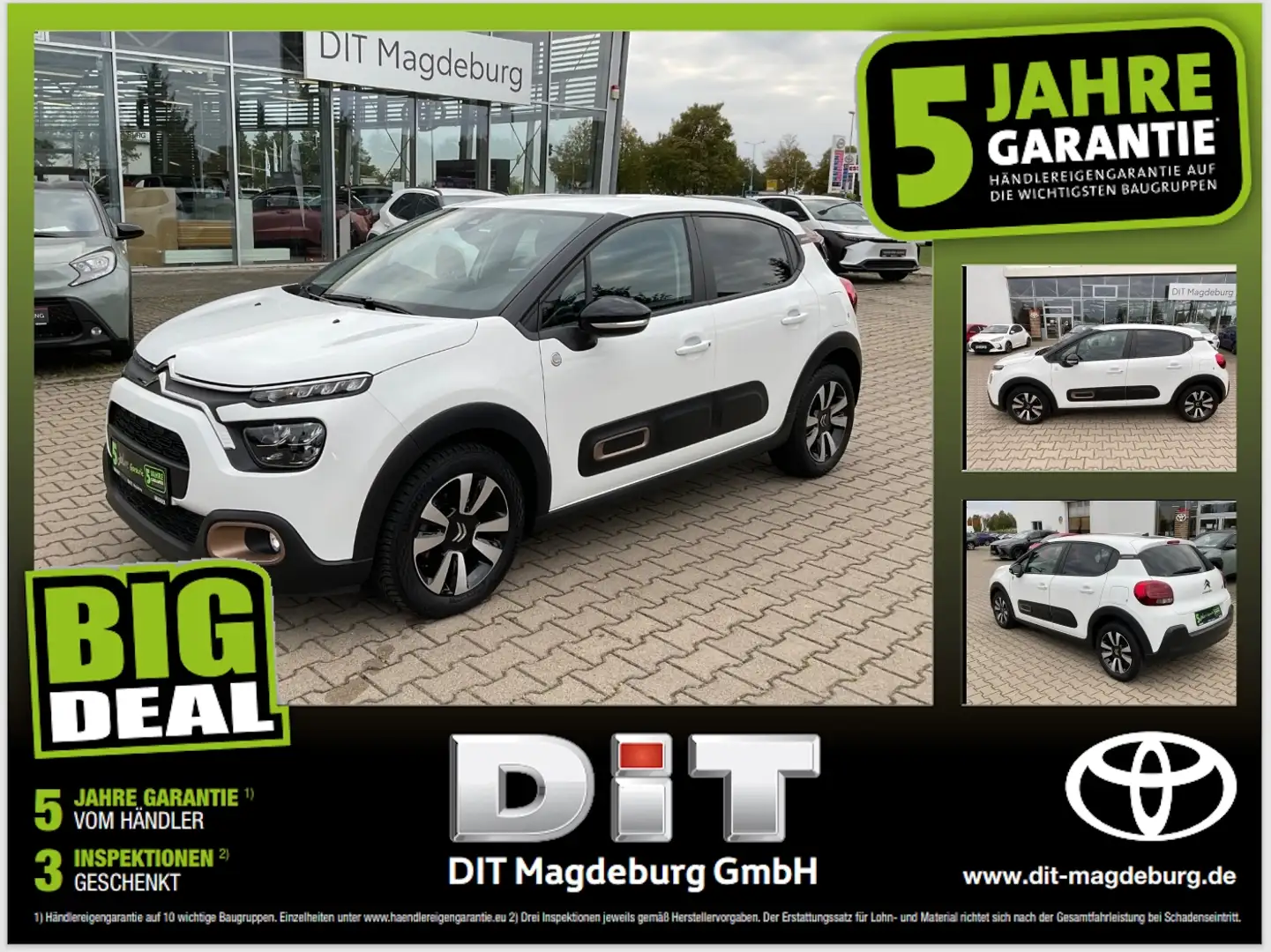 Citroen C3 1.2 C-Series LED+KlimaA+LM+PDC Wit - 1