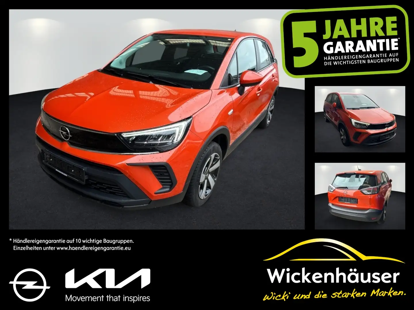 Opel Crossland 1.2T Elegance Kam CarPlay WinterPaket Orange - 1
