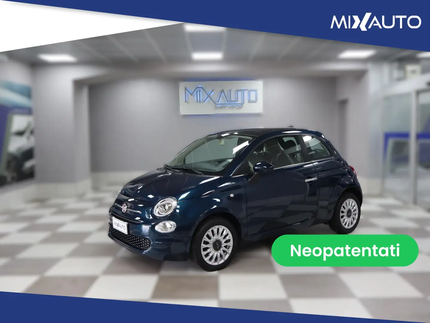 Fiat 500 1.0 Hybrid Dolcevita 3P 70CV EU6 Blauw - 1