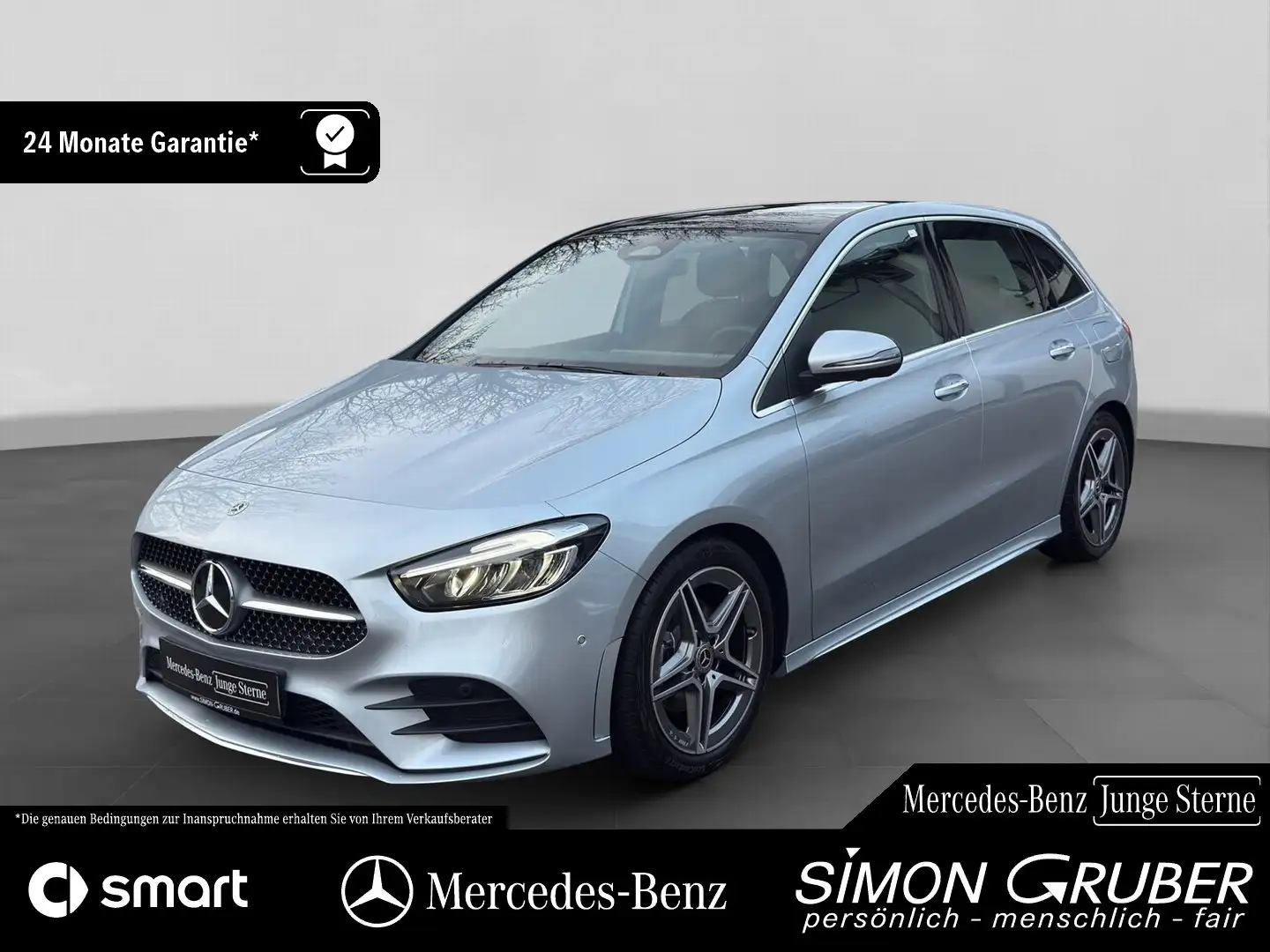 Mercedes-Benz B 200 AMG Line Pano Distronic 360 EasyPack AHK Silber - 1