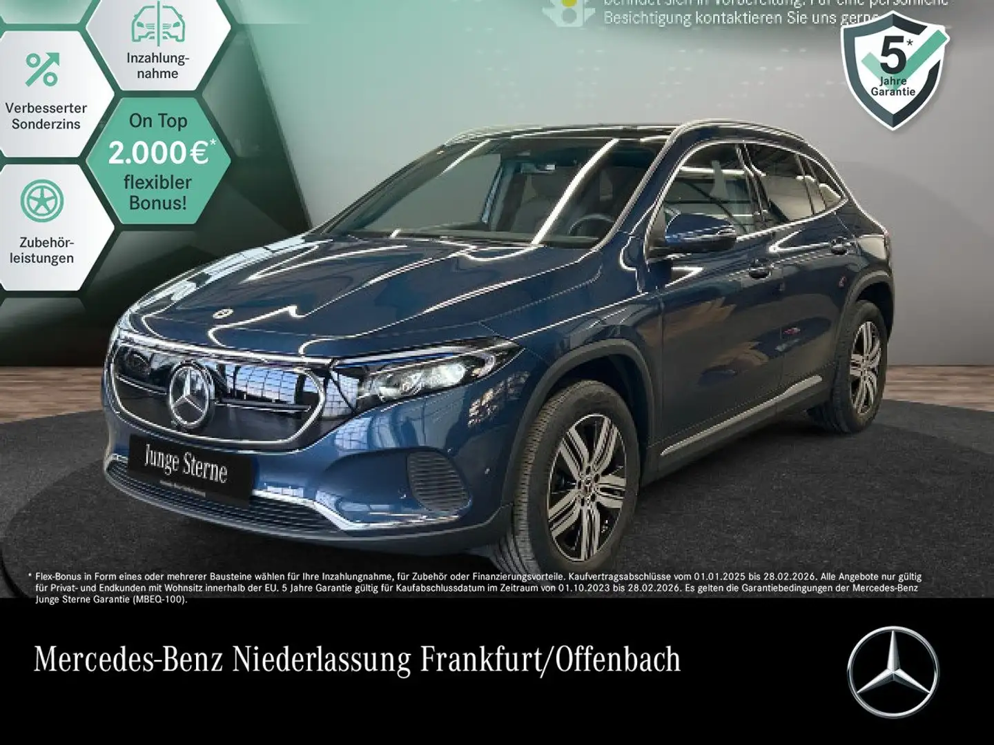 Mercedes-Benz EQA 250 PROG+PLUS-PAKET+PANO+360+KEYLESS+SPUR Blau - 1