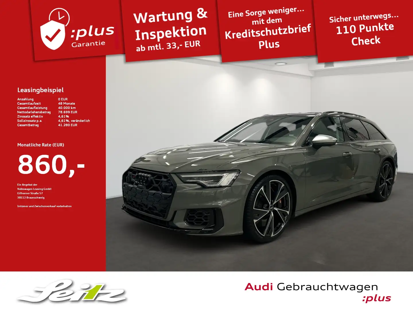 Audi S6 Avant 3.0 TDI quattro *AHK*B&O*HEAD-UP* siva - 1