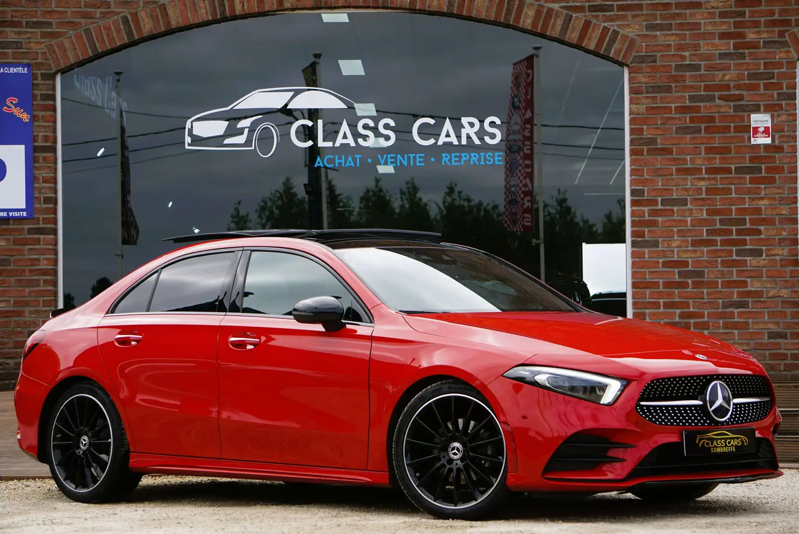 Mercedes-Benz A 180 d BERLINE PACK AMG-Bte AUTO-PANO-KEYLESS-LED-CAM Rouge - 2