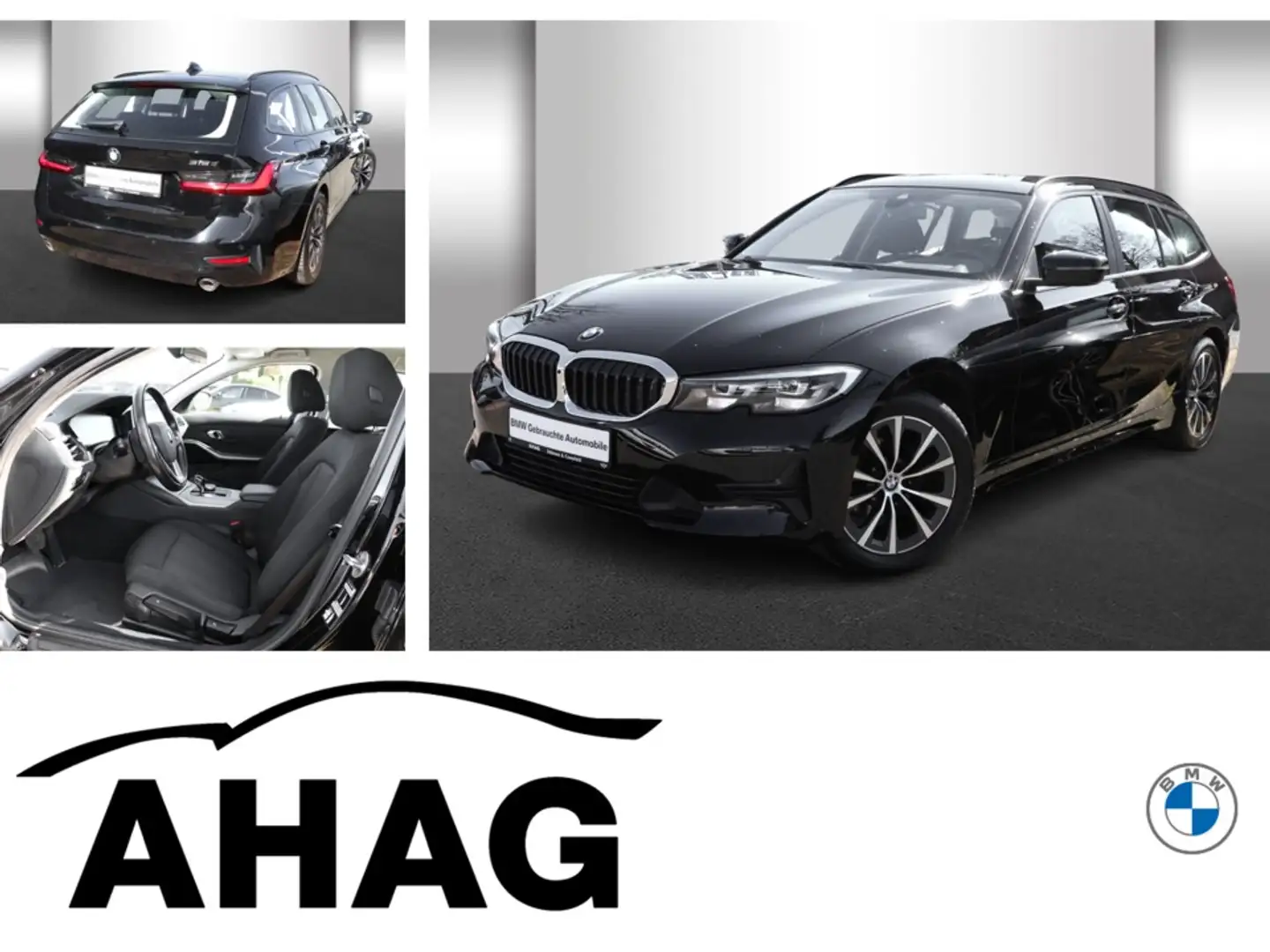 BMW 318 d Touring Advantage Aut. Klimaaut. PDC Schwarz - 1