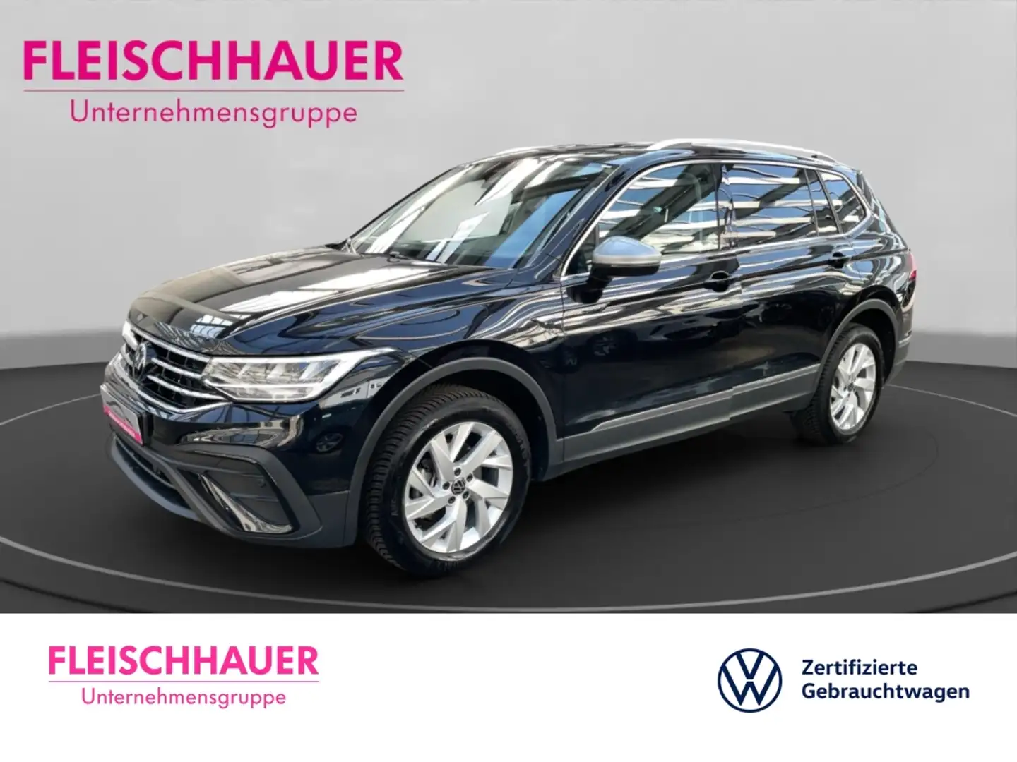Volkswagen Tiguan Allspace 1.5 TSI DSG AHK Navi Digitales Cockpit LED ACC El. Schwarz - 1