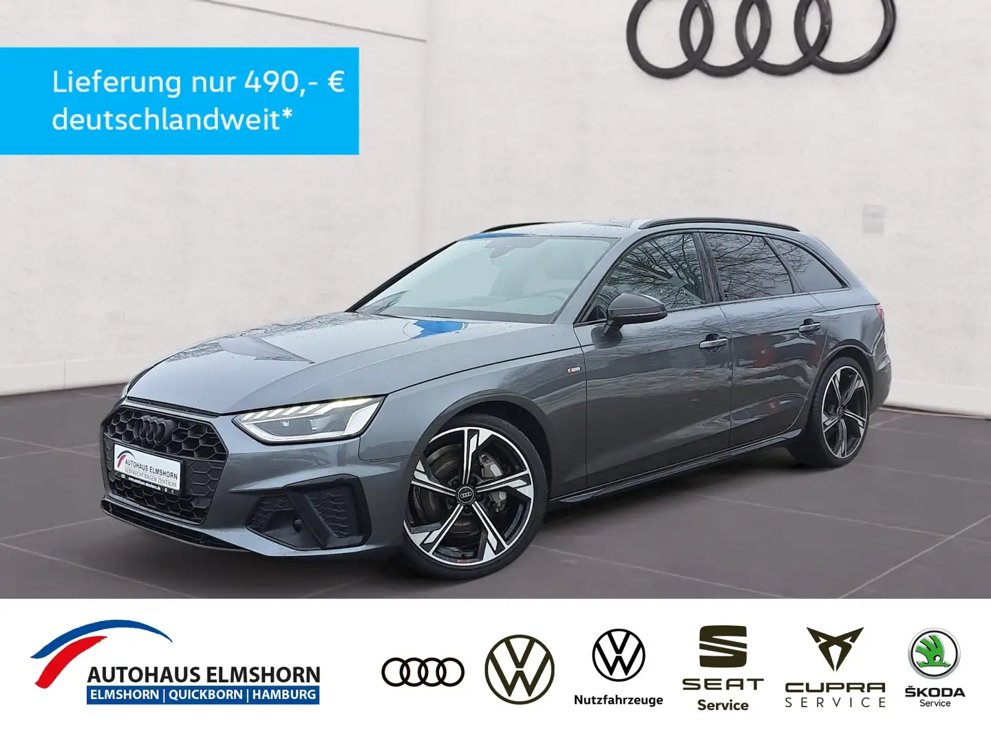 Audi A4 Avant S line 40 TFSI S tronic AHK NAV LED 19" KAM Grau - 1