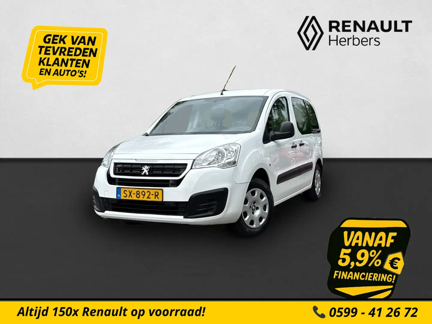 Peugeot Partner Tepee 1.2 PureTech Active AIRCO / KEURIGE AUTO / 5 Wit - 1