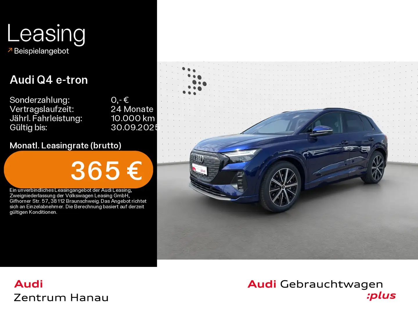 Audi Q4 e-tron 45 advanced*NAVI-PLUS*HUD*AHK*OPTIK-PA Blau - 1