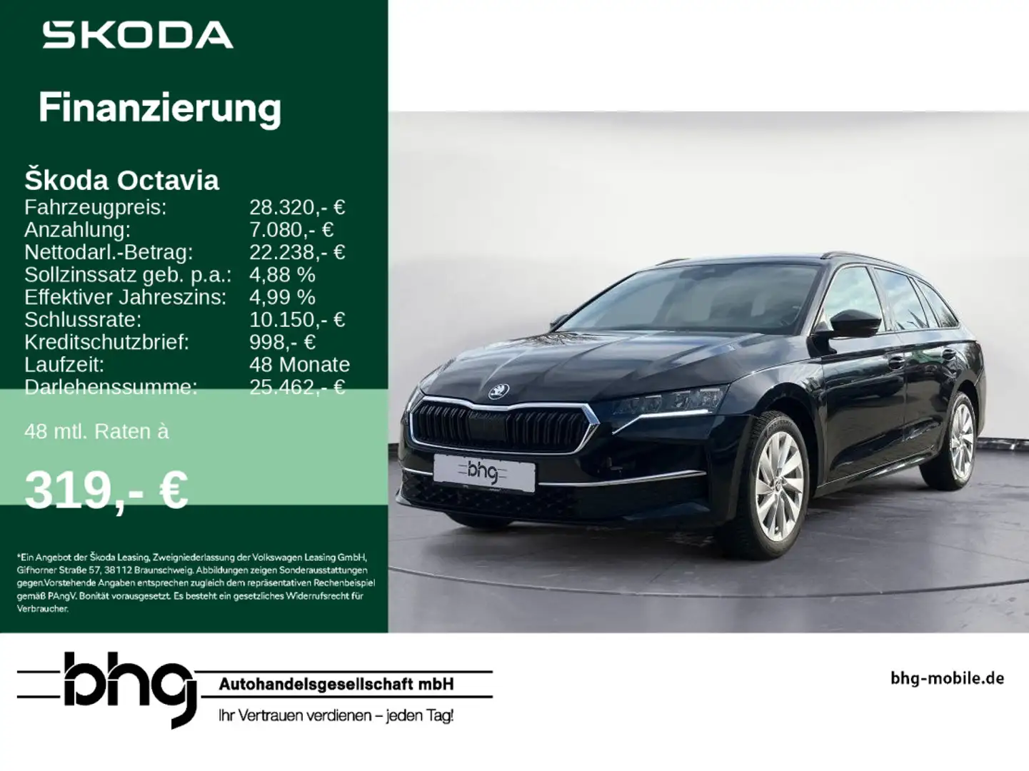 Skoda Octavia Combi 1.5 TSI mHEV DSG Selection Schwarz - 1
