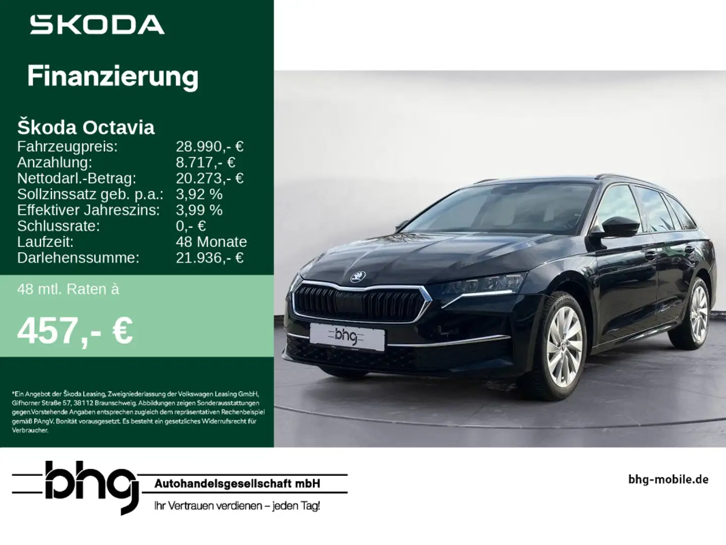 Skoda Octavia Combi 1.5 TSI mHEV DSG Selection Zwart - 1