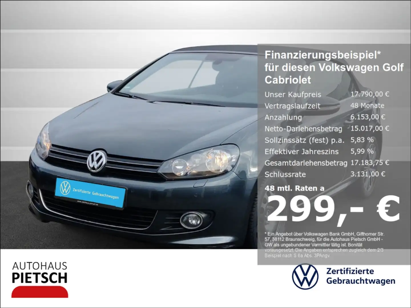 Volkswagen Golf Cabriolet Allstar 1.2 TSI NAVI PDC GRA DAB KLIMA Gri - 1