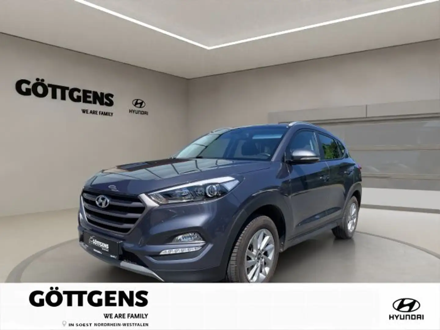 Hyundai TUCSON blue 1.6 GDi 2WD Trend AHK NAVI SITZH BT 17 Grijs - 1