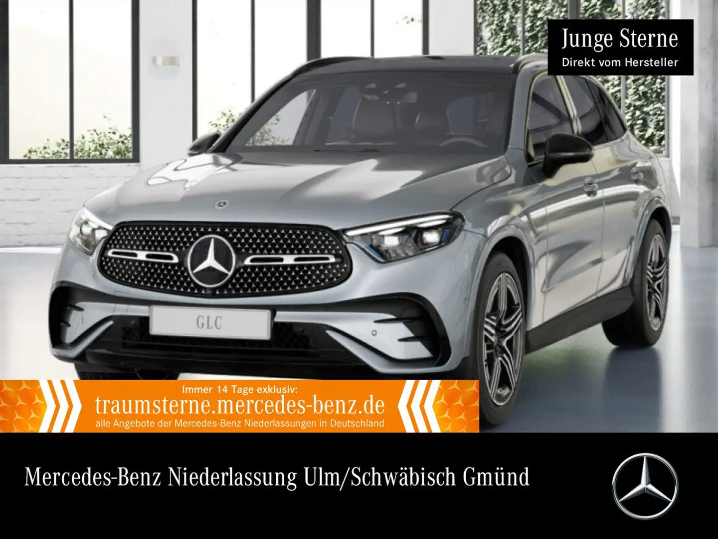 Mercedes-Benz GLC 300 de 4M AMG+NIGHT+PANO+360+AHK+KEYLESS+9G Silber - 1