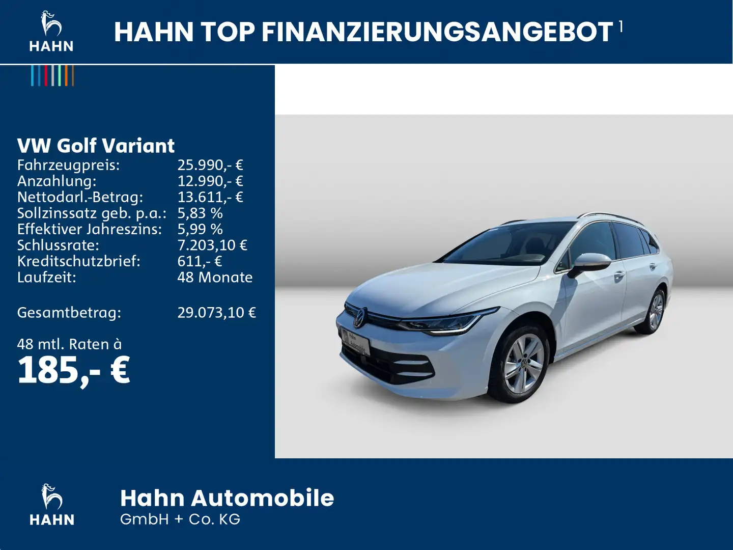 Volkswagen Golf Variant 1.5eTSI DSG Life Virtual Navi LED Weiß - 2