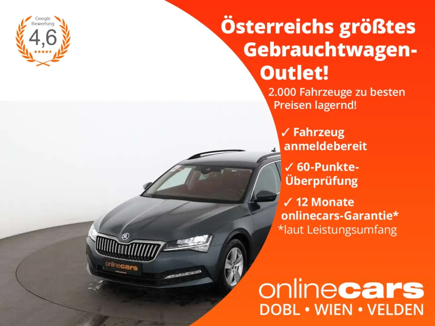Skoda Superb Combi 2.0 TDI Ambition LED NAVI SITZHZG Grau - 1