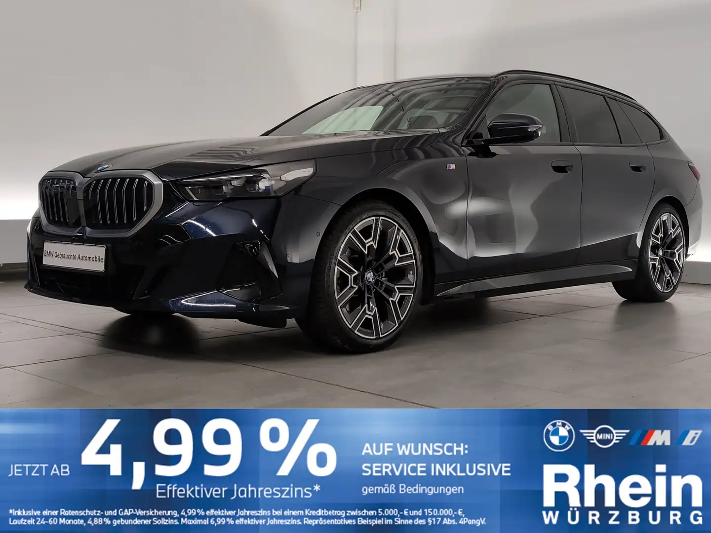 BMW 520 i Touring M Sport Navi/LED/AHK/H&K/Pano/PaAs Navi/ Schwarz - 1