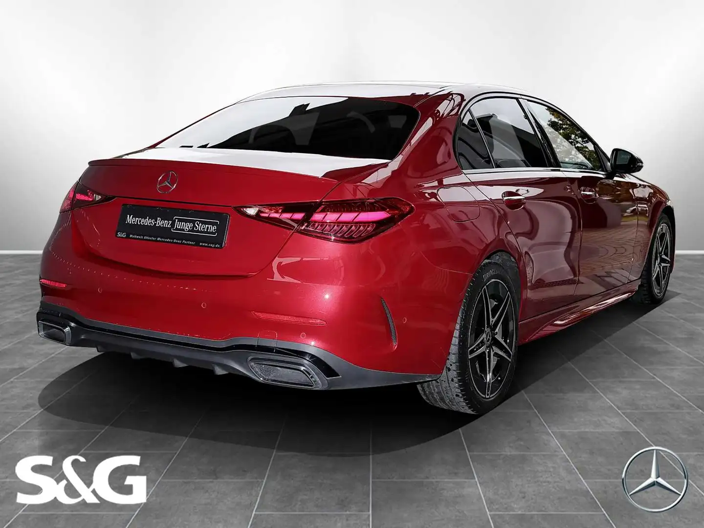 Mercedes-Benz C 200 d AMG EDITION PANO+360+DISTRONIC+DIG LIGHT Rot - 2