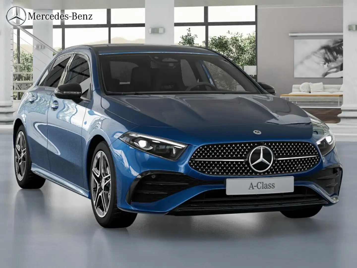 Mercedes-Benz A 200 AMG MBUX+RüKam+M-LED+AHK+Night+Totwink+DAB Blau - 2