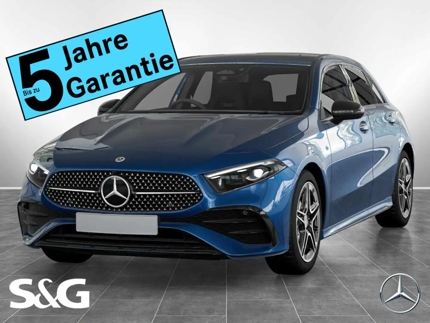 Mercedes-Benz A 200 AMG MBUX+RüKam+M-LED+AHK+Night+Totwink+DAB Blau - 1