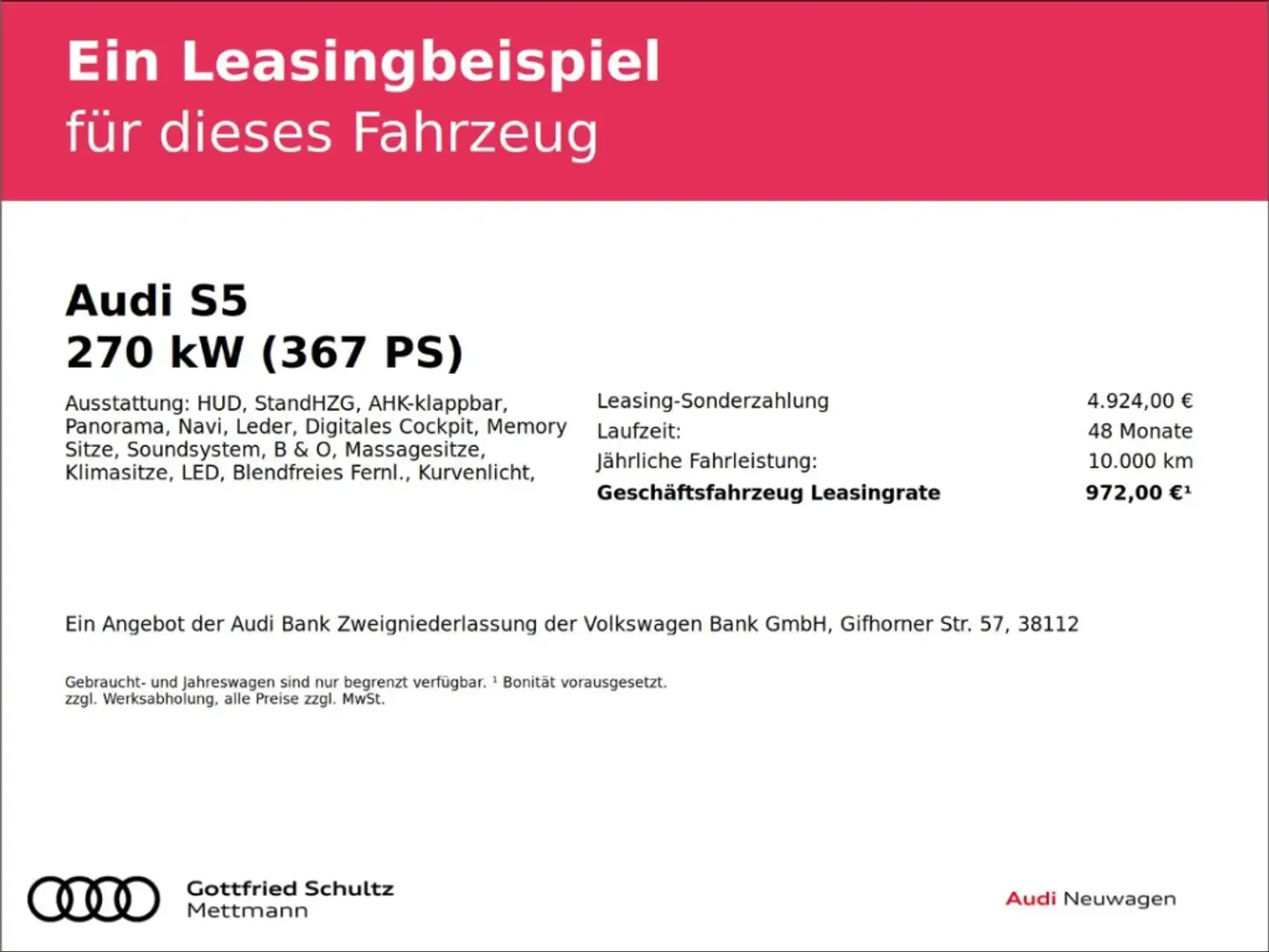Audi S5 LIMOUSINE B O PANO AHK TECH PRO 20 ZOLL TFSI 270 k Grau - 2