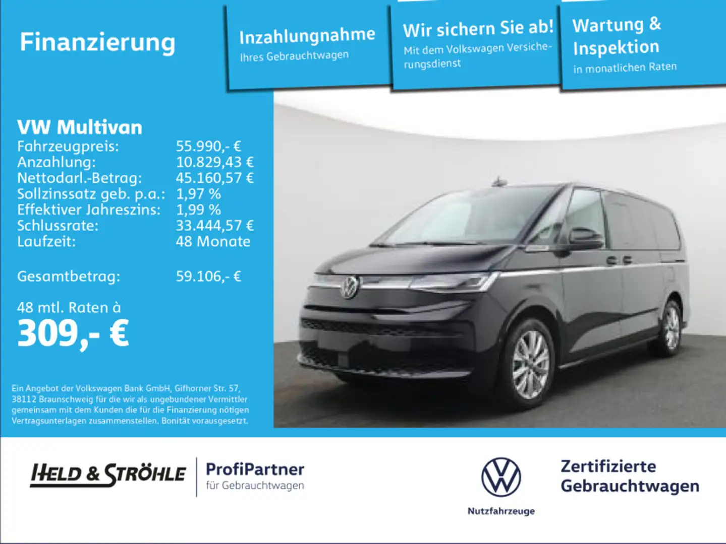 Volkswagen T7 Multivan T7 Multivan Style 2.0 TDI DSG Lang AHK 7S HuD Schwarz - 1