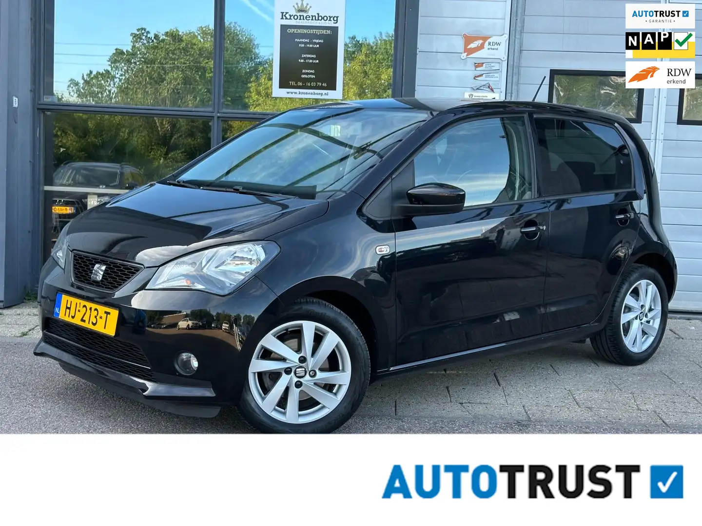 SEAT Mii 1.0 Sport Connect, Cruisecr, Airco, PDC Zwart - 1