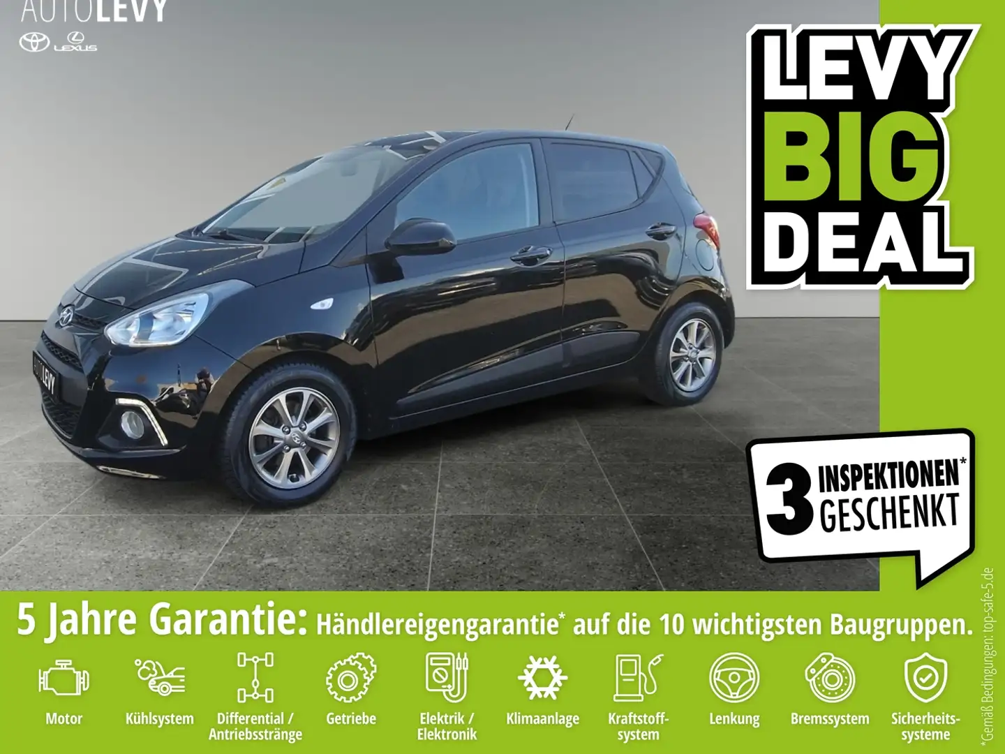 Hyundai i10 1.2 Passion +Allwetter+Sitzheizung+Klima+ Black - 1