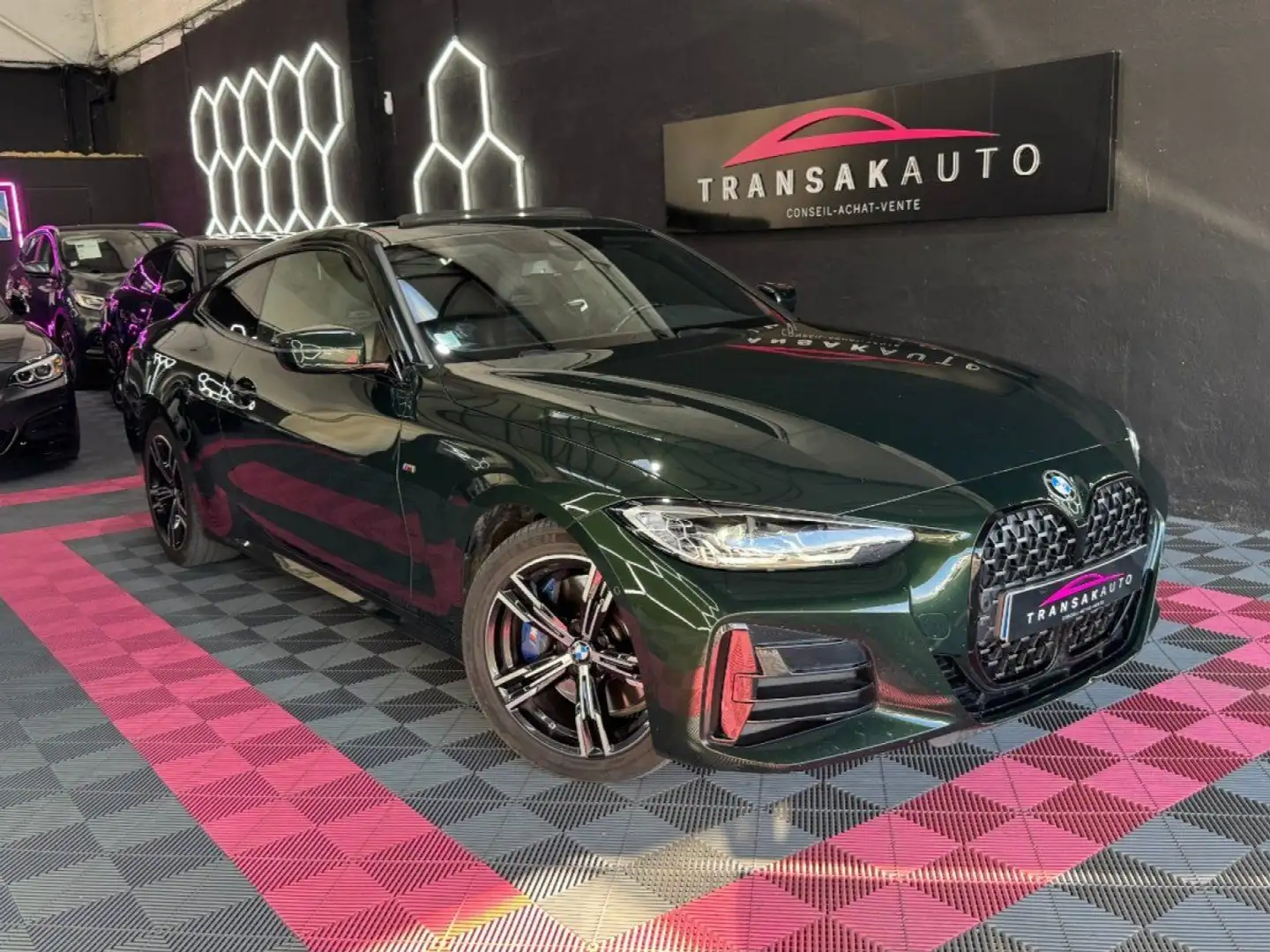 BMW 340 SERIE COUPE G22 M440d xDrive 340 ch BVA8 ~ Sièges M sport ~ Toit ouvrant ~ Caméra de recul ~ 1 ère main ~ Vert - 1