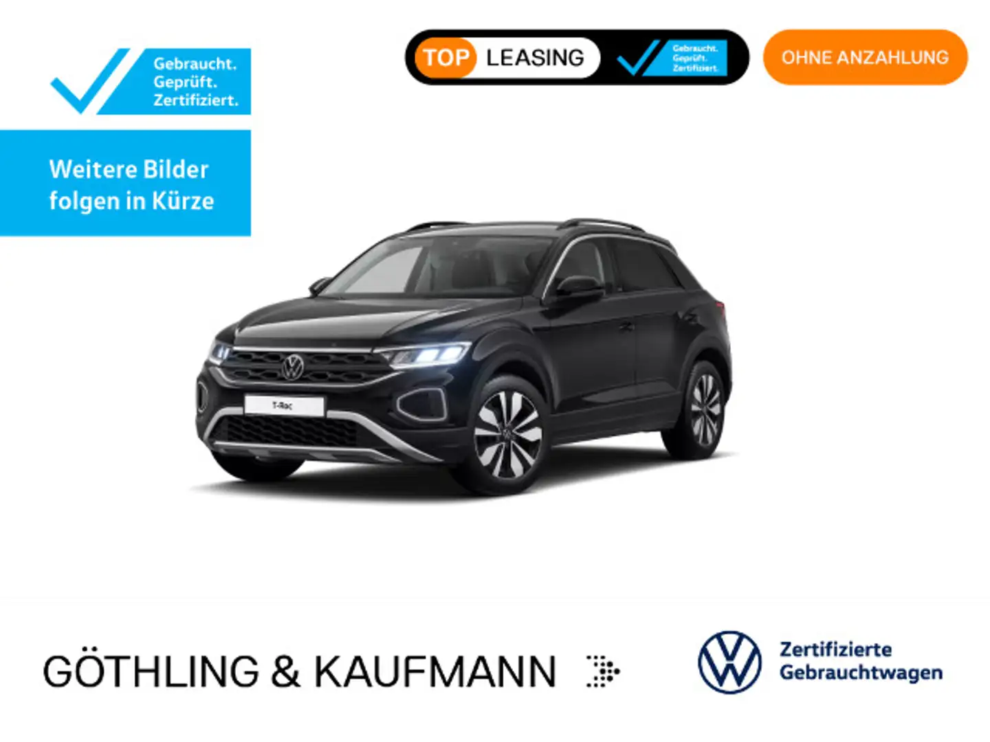 Volkswagen T-Roc Life MOVE 1.5 TSI 110kW 6-Gang*NAVI*ASG*SH Schwarz - 1