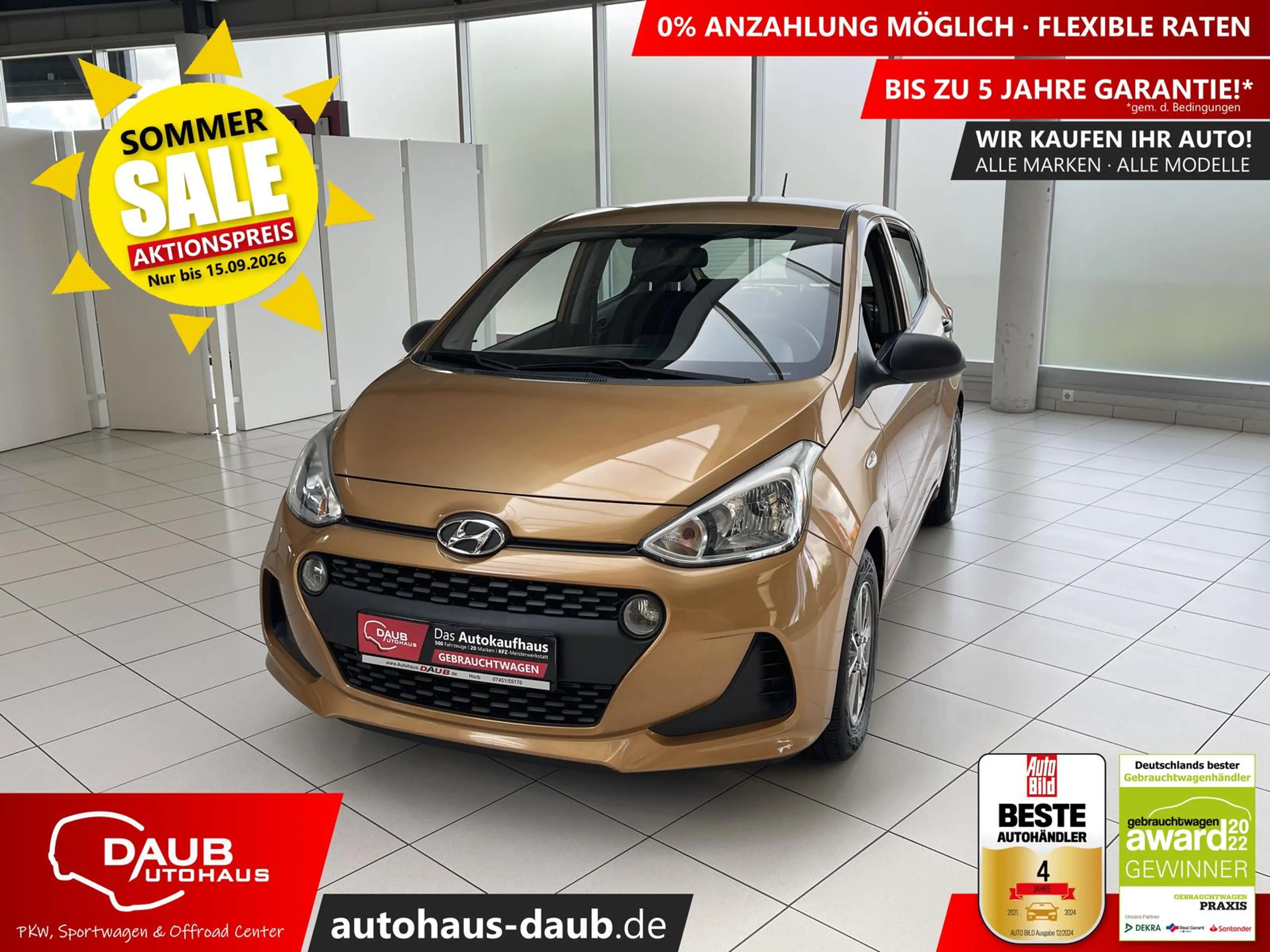 Hyundai i10 1.0 Classic+Automatik+Klima+Einparkhilfe+Zentralve