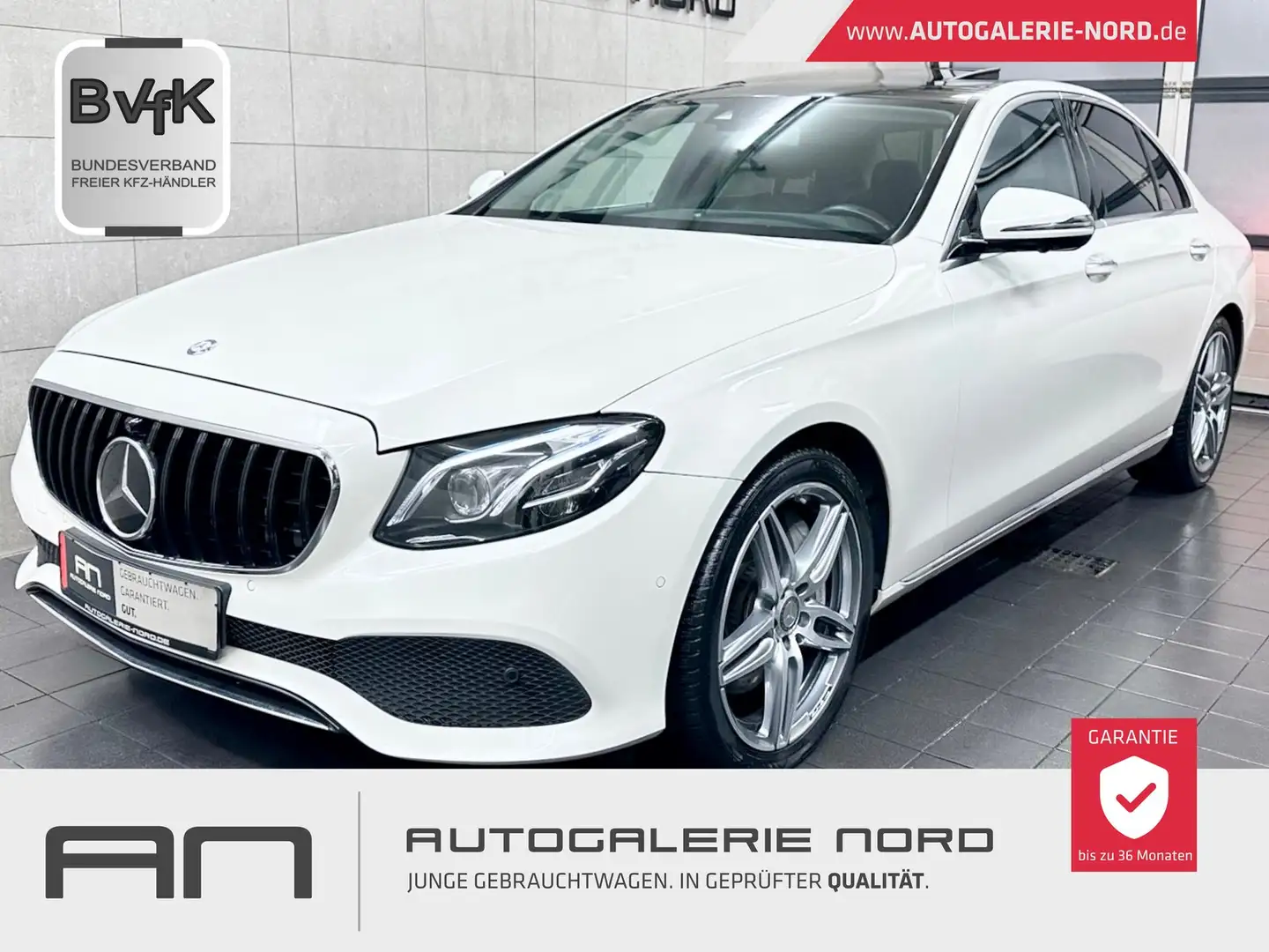 Mercedes-Benz E 400 4Matic Burmester+ Wide+ Head Up+ Night-Paket +360 Weiß - 1
