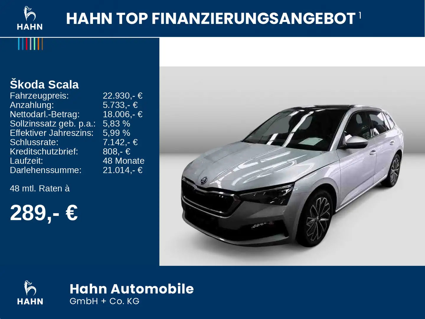Skoda Scala 1.5TSI DSG Style AHK Cam Navi Pano Sportsi Silber - 2