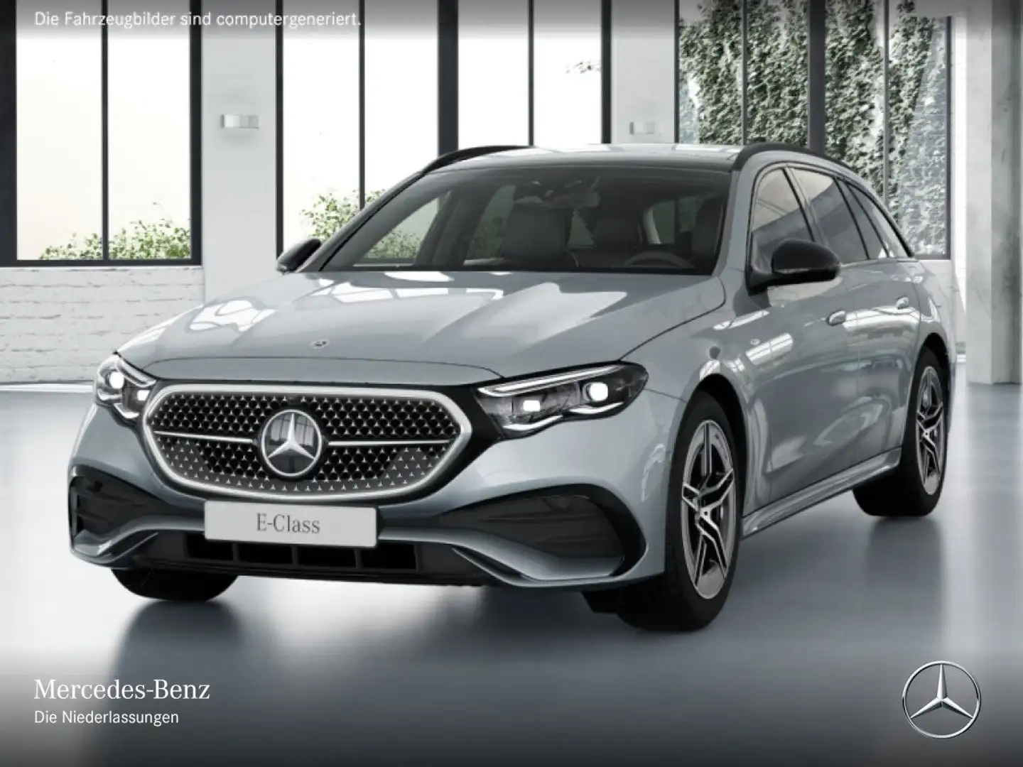 Mercedes-Benz E 300 de T 4M Hybrid AMG Fahrass 360° Pano Distr. Silber - 2