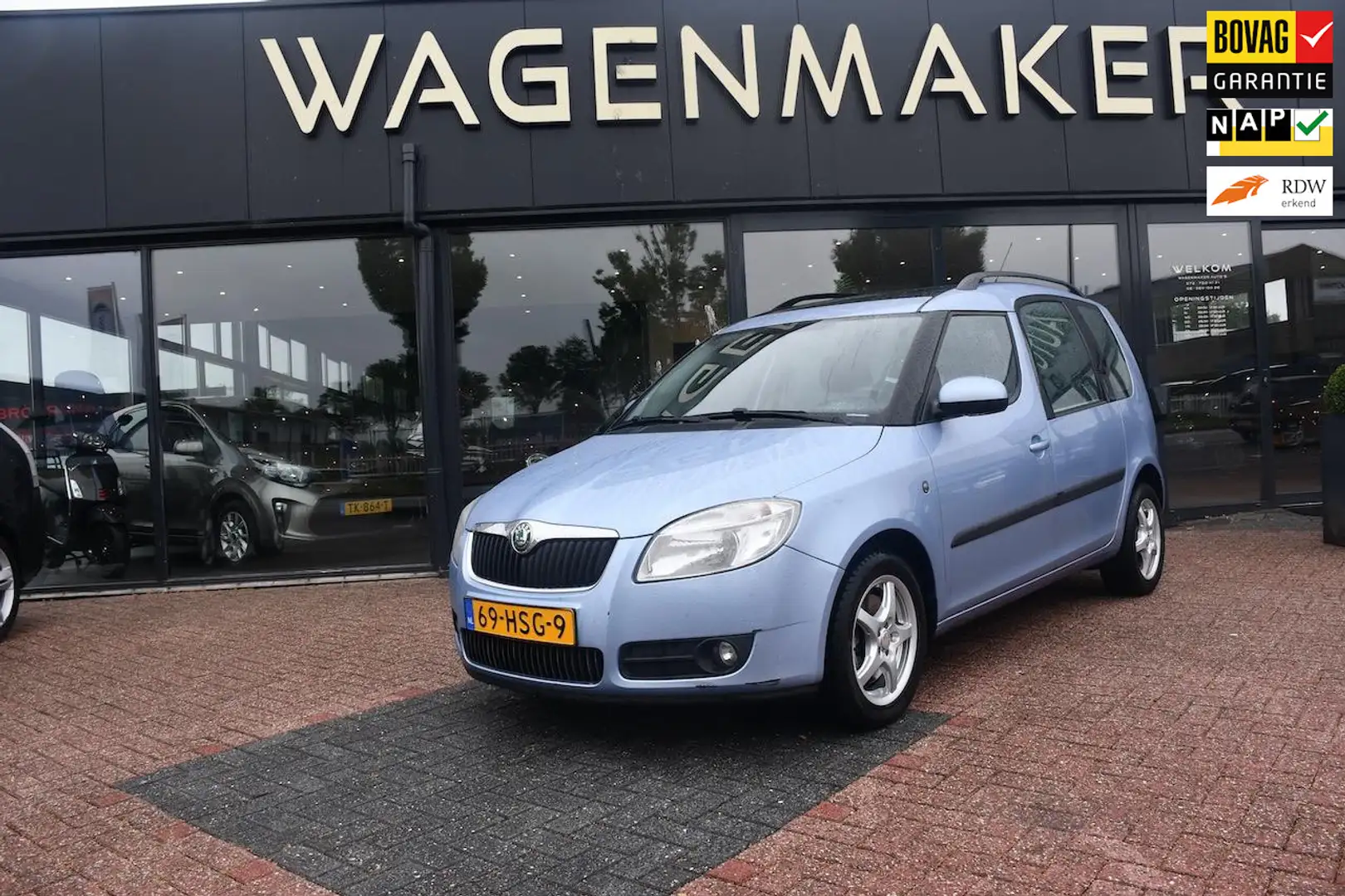 Skoda Roomster 1.6-16V Ambiente AUT|Clima|Cruise|PANORAMA Azul - 1