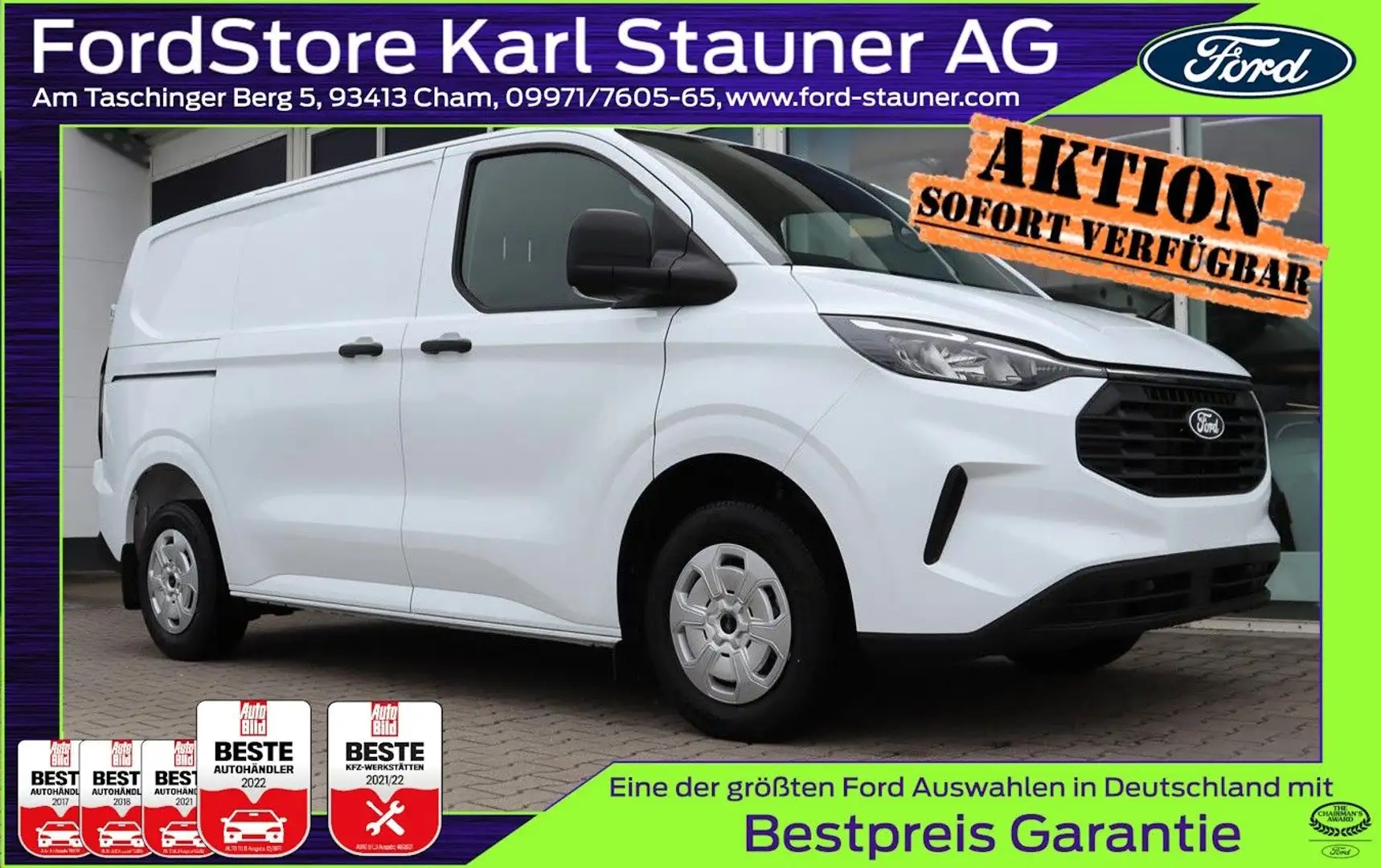 Ford Transit Custom Trend 280/L1 3-Sitzer 3,99% FIN* Blanco - 1