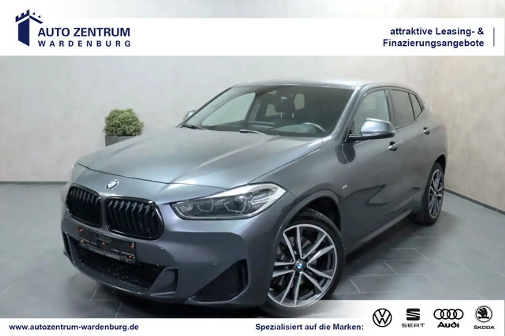 BMW X2 20d xDrive M Sport AHK HEADUP ACC LED 19ZOLL Grau - 1