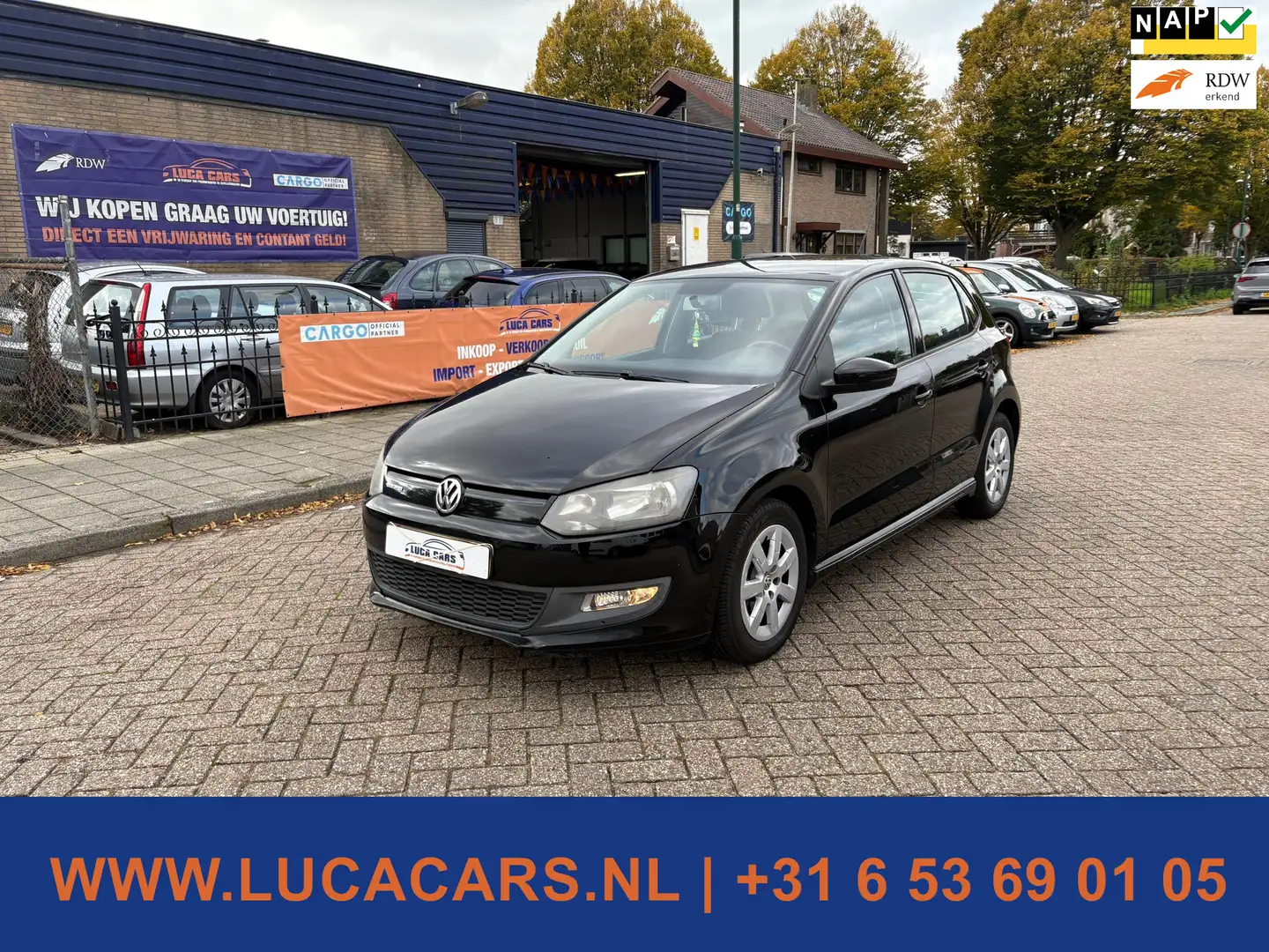 Volkswagen Polo 1.2 TDI BlueMotion Comfortline AIRCO + NAVI Negro - 1
