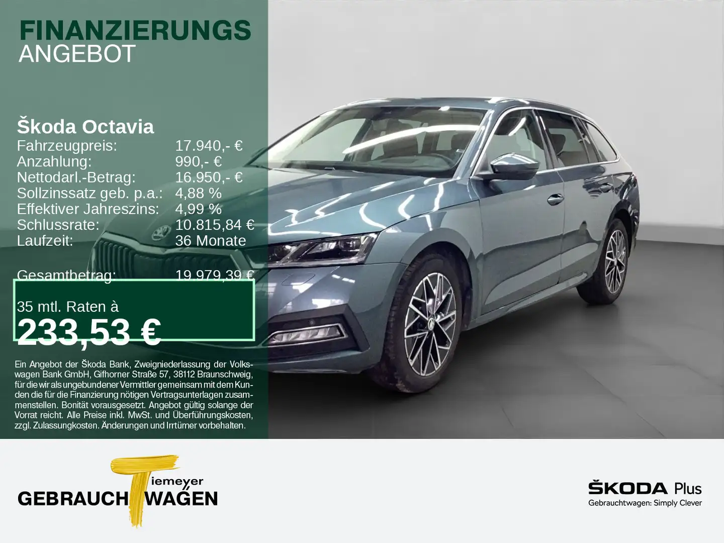 Skoda Octavia Combi 2.0 TDI EDITION MATRIX LM17 AHK Grau - 1