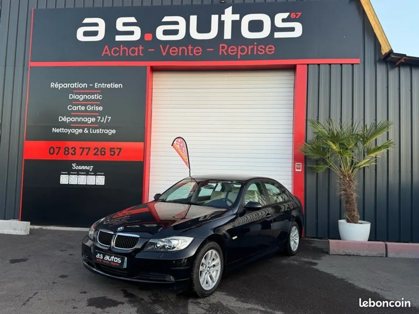 BMW 320 Berline 320 D 163 cv Boîte auto cuir radar av-arr  Zwart - 1