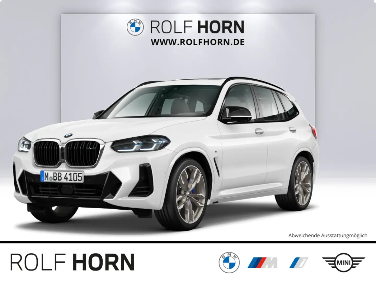 BMW X3 M40i Autom Navi HeadUp AHK Pano Komfort Laser Weiß - 1