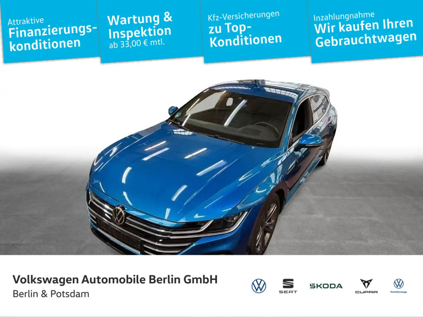 Volkswagen Arteon 2.0 TSI R-Line AHK H&K Nav Blau - 1