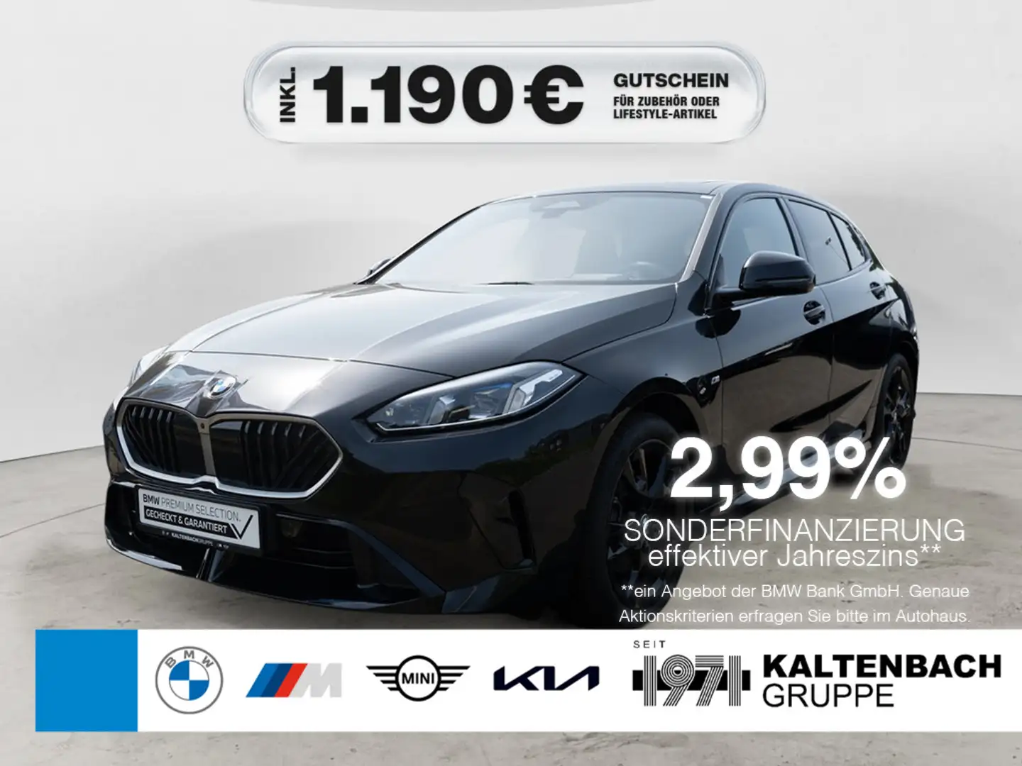 BMW 120 d M-Sport NEUES MODELL PANO AHK HUD 360° Schwarz - 1