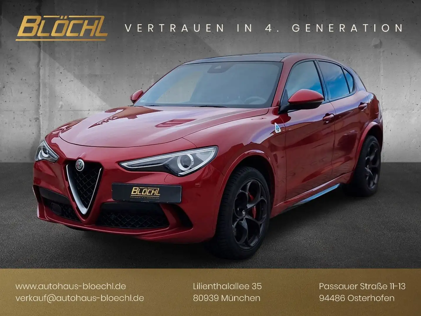 Alfa Romeo Stelvio QV*Schiebedach*Harman Kardon*Carbon Rot - 1