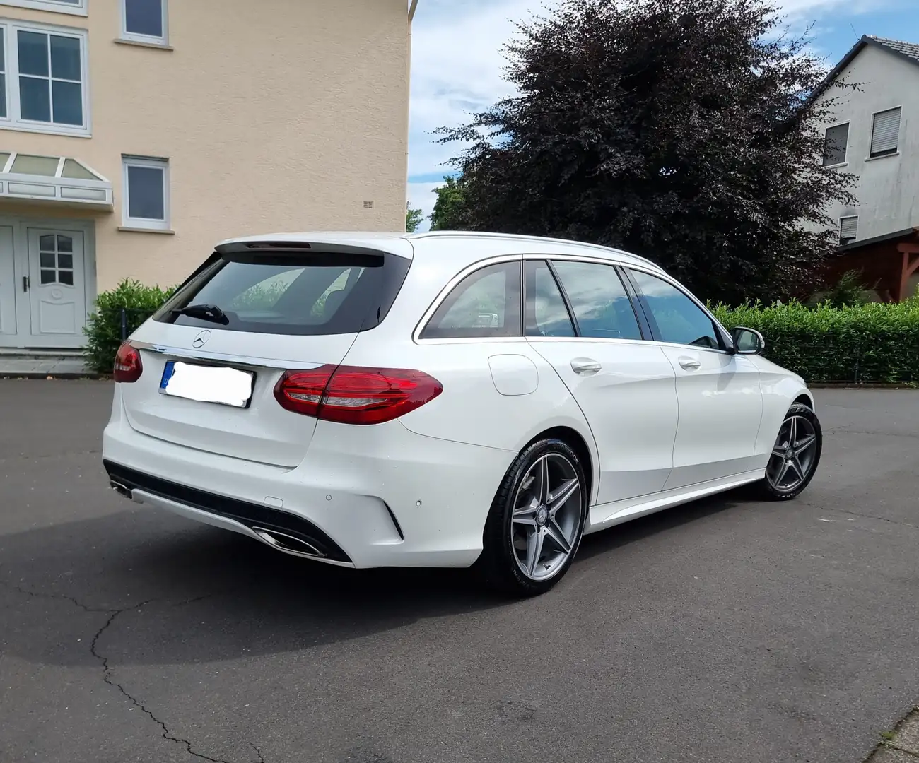 Mercedes-Benz C 200 AMG Line Pano, Scheckheft Weiß - 1