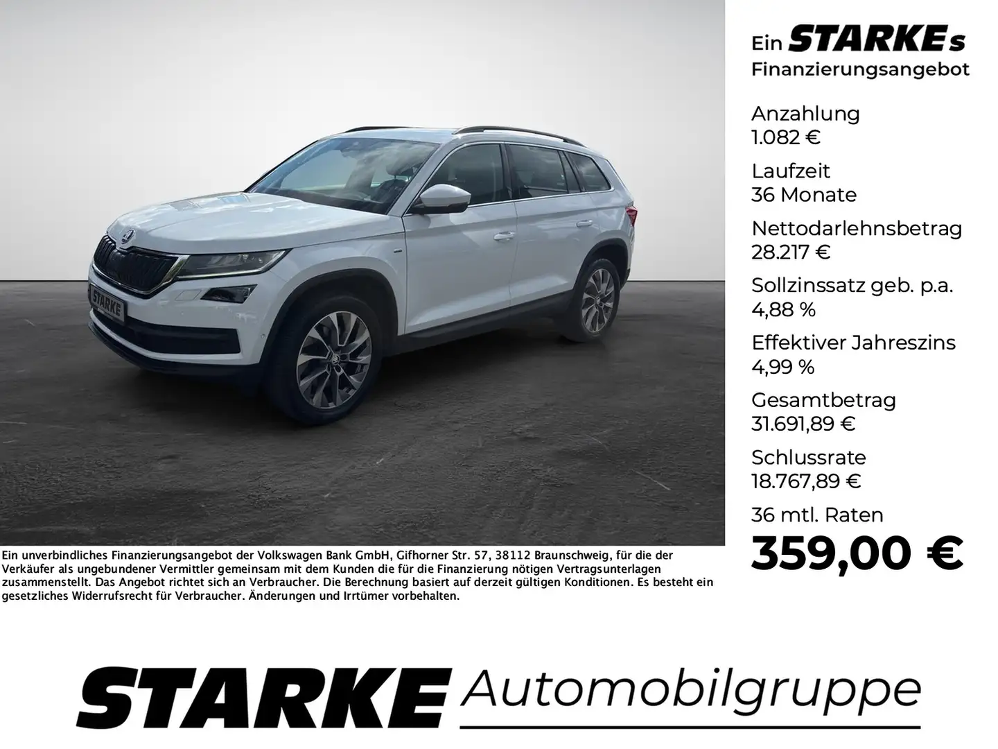 Skoda Kodiaq 2.0 TDI DSG 4x4 Clever Alb - 1