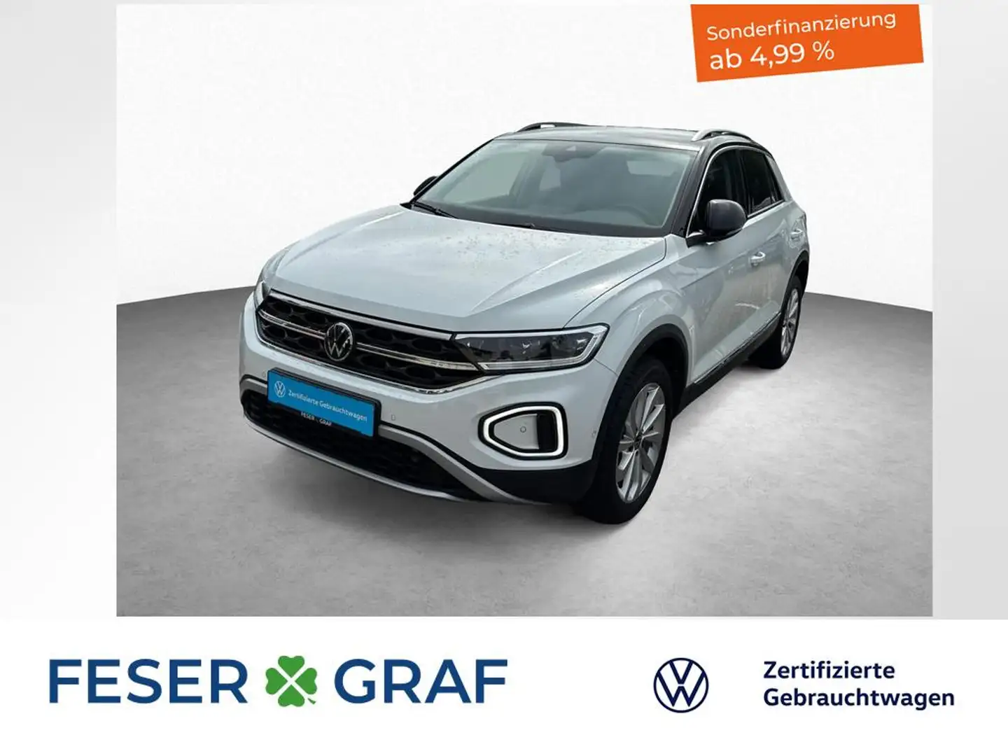 Volkswagen T-Roc Style 1.5 TSI 7-DSG AHK NAVI LED Blanc - 1