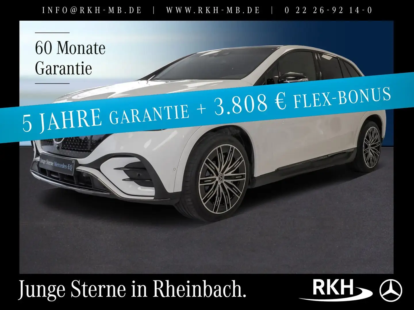 Mercedes-Benz EQE SUV EQE 500 4M SUV AMG Lin Night/Pano/Distr/360°/AHK Weiß - 1