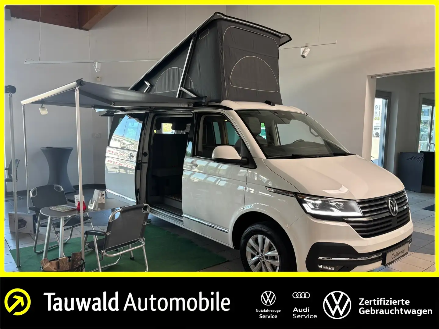 Volkswagen T6.1 California Ocean 2.0 TDI DSG AHK+NAVI+DC+REARVIEW Weiß - 1