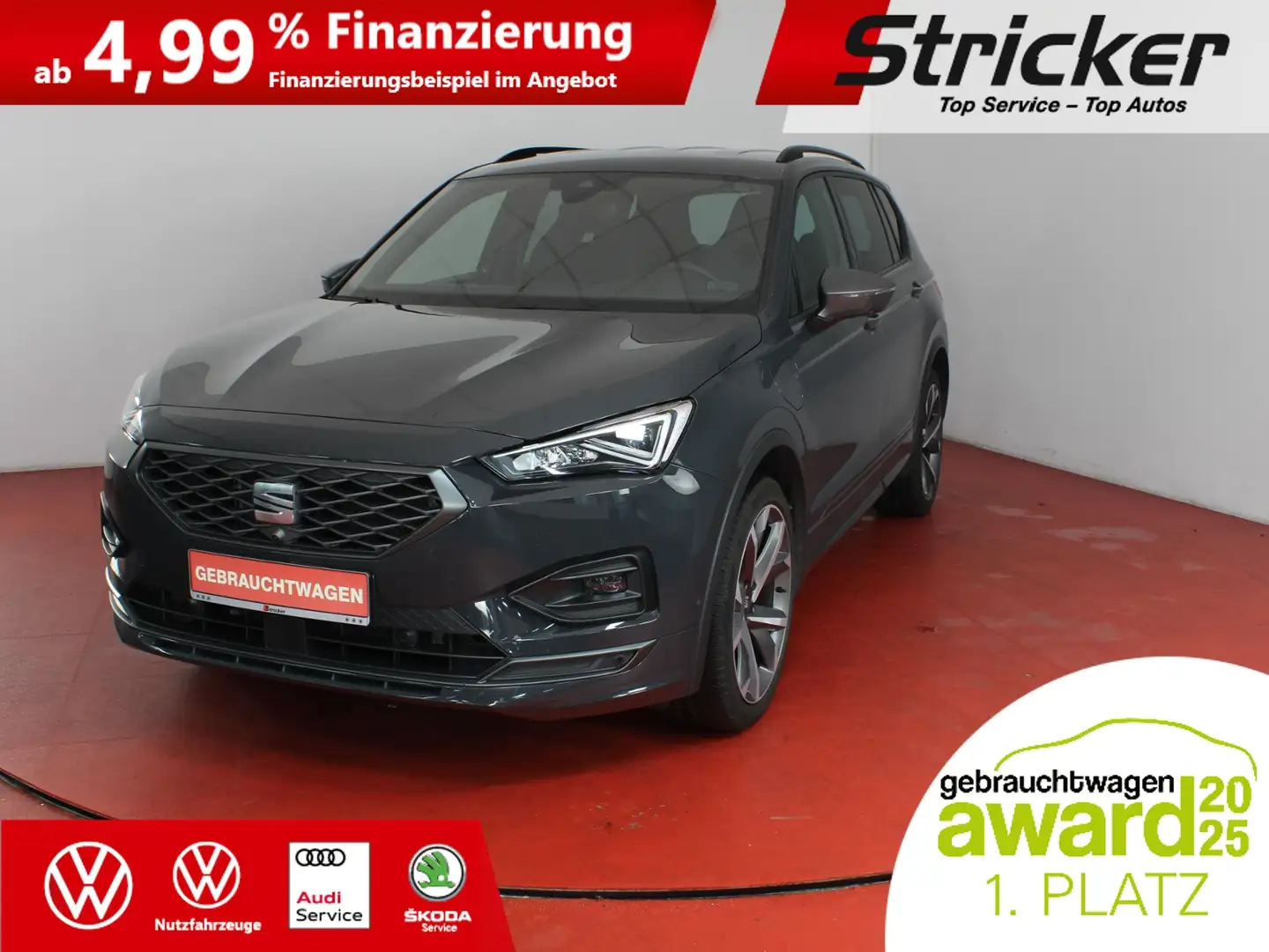 SEAT Tarraco FR 1.4TSI e-Hybrid 356,-ohne Anzahlung AHK ACC Ka Silber - 1